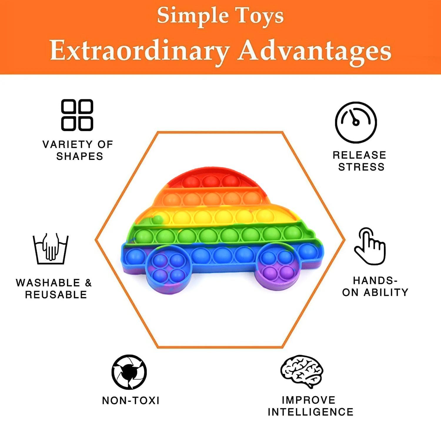 Pop Fidget Toy Push Pop Bubble Fidget Sensory Toy for Kids and Adults Fidget Popper Stress Reliever Sensory Fidget Poppers (Butterfly & Car Shape / 1 Pc) Pop Fidget Toy Push Pop Bubble Fidget Sensory Toy for Kids and Adults Fidget Popper Stress Reliever Sensory Fidget Poppers (Butterfly & Car Shape / 1 Pc)